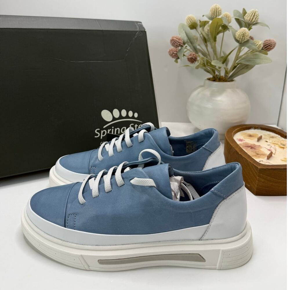 Spring Step Dune Platform Sneaker Blue Women's 7.5/EU 38 NWB FLAW